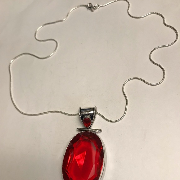 Garnet 925 Sterling Silver Necklace - Picture 2 of 3